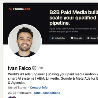 Ivan Falco — LinkedIn profile, 23,231 followers