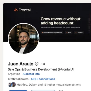 Juan Araujo — LinkedIn profile, 6,292 followers