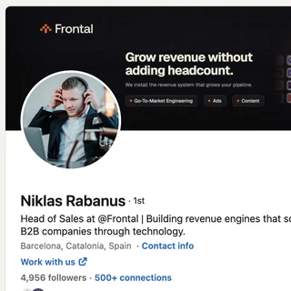 Niklas Rabanus — LinkedIn profile, 4,956 followers